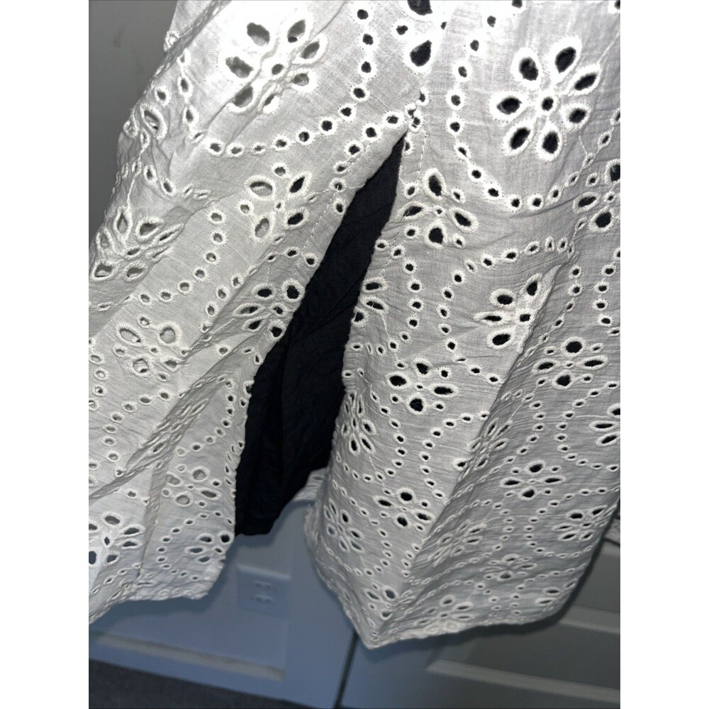 Pari Passu White Eyelet Maxi Skirt Plus Size 14 Cottagecore Lace Luxury NWOT - Picture 8 of 11